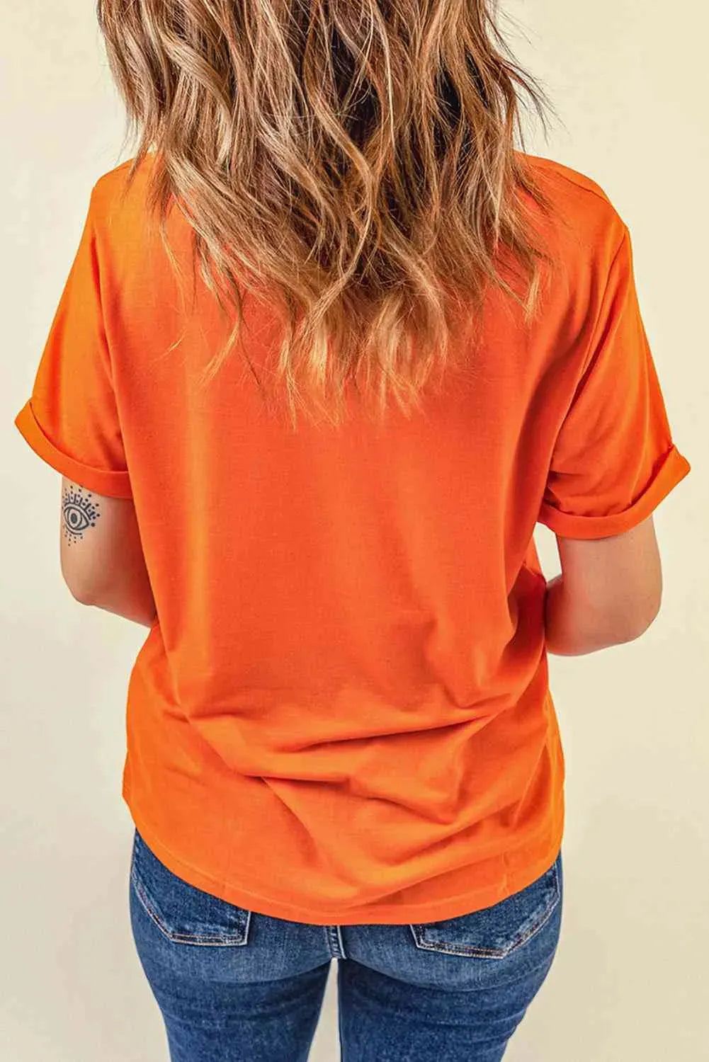 Graphic Round Neck T-Shirt Women's T-Shirts - Tophatter Daily Deals